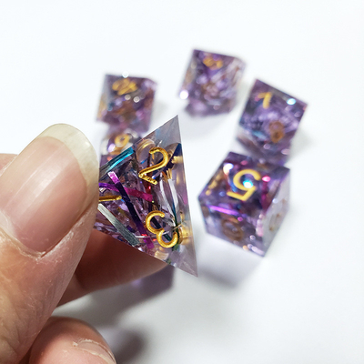 bande de couleur violette Resine Boarding Dice Set Dragon and Dungeon