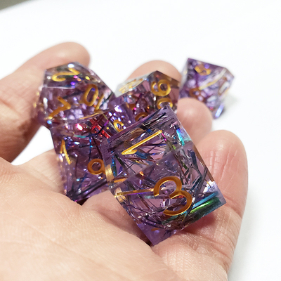 bande de couleur violette Resine Boarding Dice Set Dragon and Dungeon