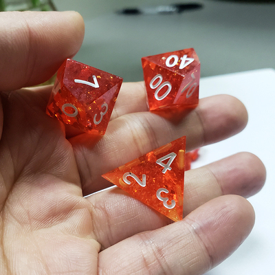 Pixel Pomme de grenade Rouge de résine de cristal de jeu de dés