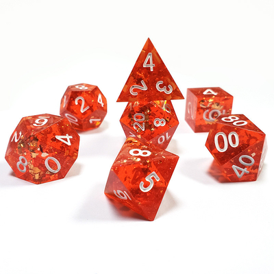 Pixel Pomme de grenade Rouge de résine de cristal de jeu de dés