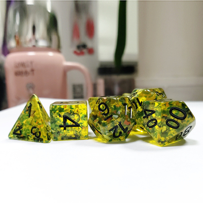 Flash jaune résine de jeu de dés dnd
