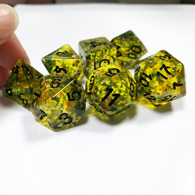 Flash jaune résine de jeu de dés dnd