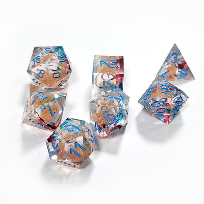 Sable de flux liquide de khaki Résine multi-noodle jeu de tablettes jeu de dés et de dés