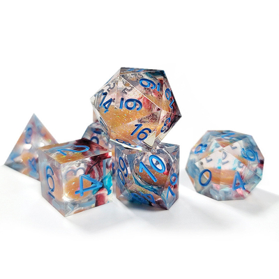 Sable de flux liquide de khaki Résine multi-noodle jeu de tablettes jeu de dés et de dés