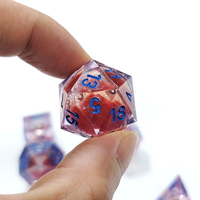 Sable de flux rouge Résine multi-noodle jeu de tablettes jeu de dés et dés