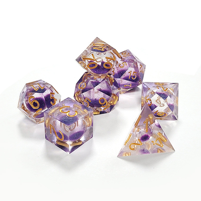 Sable flottant violet Résine multi-noodle jeu de tablettes jeu de dés dnd dés