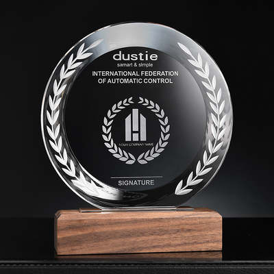 Trophées en résine personnalisés à base de bois Trophée en cristal personnalisé