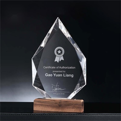 Trophées en résine personnalisés à base de bois Trophée en cristal personnalisé