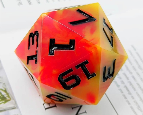 Jeu de dés en résine brillante à 20 côtés DND COC TRPG