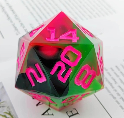 Jeu de dés en résine brillante à 20 côtés DND COC TRPG