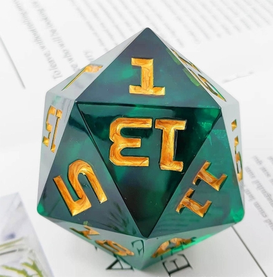 Jeu de dés en résine brillante à 20 côtés DND COC TRPG