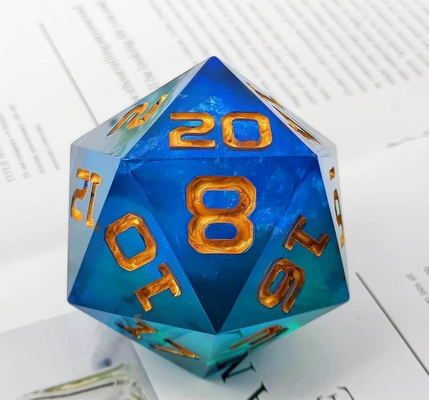 Jeu de dés en résine brillante à 20 côtés DND COC TRPG