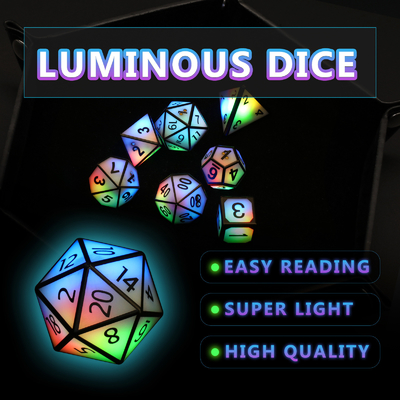 Ultra Long Standby LED jeu de dés rechargeable Dragon et Donjon