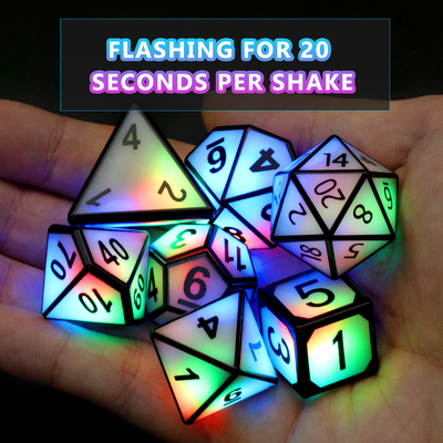 Ultra Long Standby LED jeu de dés rechargeable Dragon et Donjon