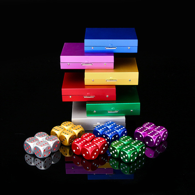 Ensemble de dés en métal de couleur à 16 mm en aluminium en alliage
