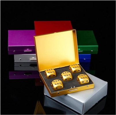 Ensemble de dés en métal de couleur à 16 mm en aluminium en alliage