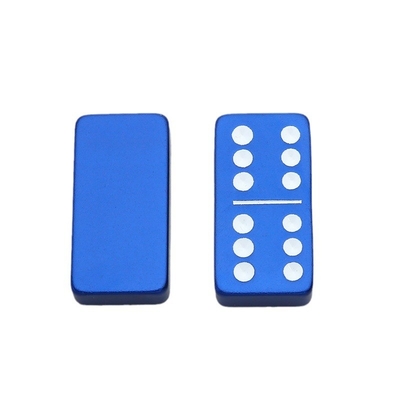 Double 6 Six Metal Domino Set avec 28 blocs de dominos en alliage d'aluminium géant