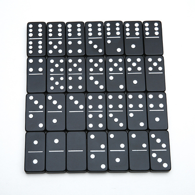 Double 6 Six Metal Domino Set avec 28 blocs de dominos en alliage d'aluminium géant