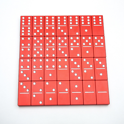 Double 6 Six Metal Domino Set avec 28 blocs de dominos en alliage d'aluminium géant