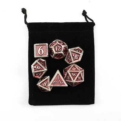DND dés métalliques, Dragon et Dungeon dés RPG polyédrique, 7 dés de table de jeu de dragon