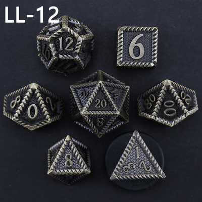 DND dés métalliques, Dragon et Dungeon dés RPG polyédrique, 7 dés de table de jeu de dragon