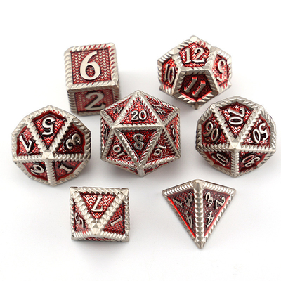 DND dés métalliques, Dragon et Dungeon dés RPG polyédrique, 7 dés de table de jeu de dragon