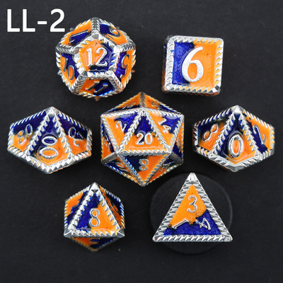 DND dés métalliques, Dragon et Dungeon dés RPG polyédrique, 7 dés de table de jeu de dragon