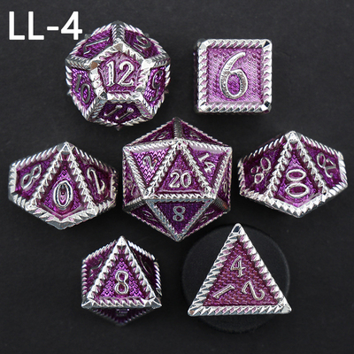 DND dés métalliques, Dragon et Dungeon dés RPG polyédrique, 7 dés de table de jeu de dragon