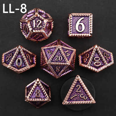 DND dés métalliques, Dragon et Dungeon dés RPG polyédrique, 7 dés de table de jeu de dragon