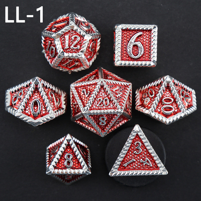 DND dés métalliques, Dragon et Dungeon dés RPG polyédrique, 7 dés de table de jeu de dragon
