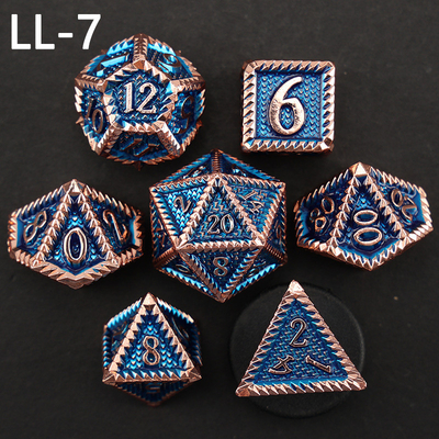 DND dés métalliques, Dragon et Dungeon dés RPG polyédrique, 7 dés de table de jeu de dragon