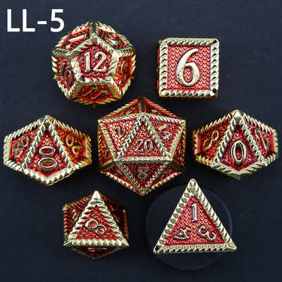DND dés métalliques, Dragon et Dungeon dés RPG polyédrique, 7 dés de table de jeu de dragon