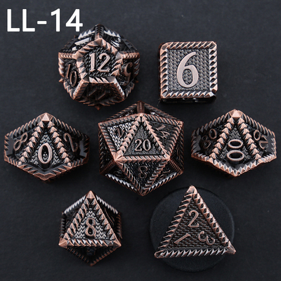 DND dés métalliques, Dragon et Dungeon dés RPG polyédrique, 7 dés de table de jeu de dragon