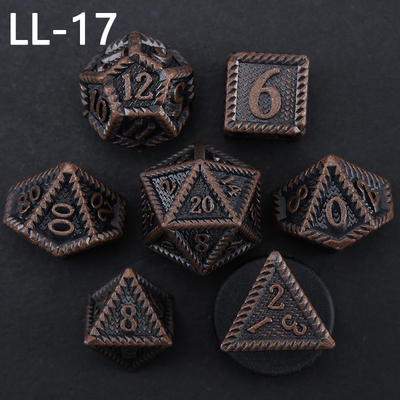DND dés métalliques, Dragon et Dungeon dés RPG polyédrique, 7 dés de table de jeu de dragon