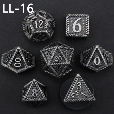 DND dés métalliques, Dragon et Dungeon dés RPG polyédrique, 7 dés de table de jeu de dragon