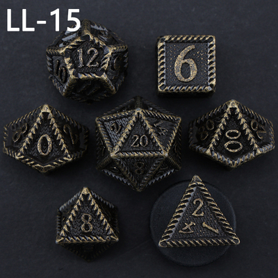 DND dés métalliques, Dragon et Dungeon dés RPG polyédrique, 7 dés de table de jeu de dragon