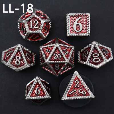 DND dés métalliques, Dragon et Dungeon dés RPG polyédrique, 7 dés de table de jeu de dragon