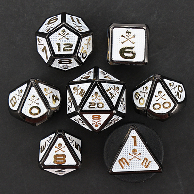 7 dés de squelette, jeu de société DND numérique couleur à multiples faces, dragon et donjon