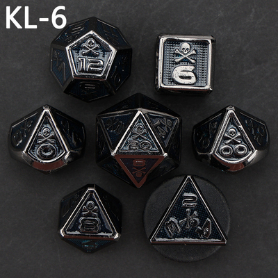 7 dés de squelette, jeu de société DND numérique couleur à multiples faces, dragon et donjon