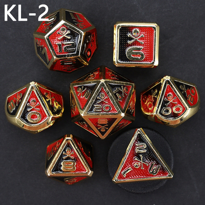 7 dés de squelette, jeu de société DND numérique couleur à multiples faces, dragon et donjon