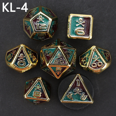 7 dés de squelette, jeu de société DND numérique couleur à multiples faces, dragon et donjon