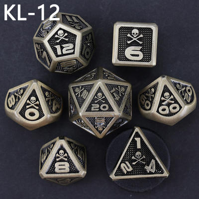 7 dés de squelette, jeu de société DND numérique couleur à multiples faces, dragon et donjon