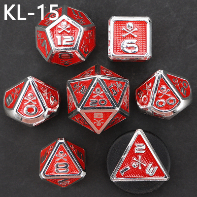 7 dés de squelette, jeu de société DND numérique couleur à multiples faces, dragon et donjon
