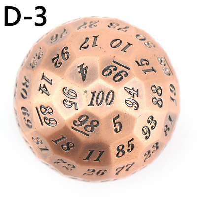 Couleur Solid 100D Metal Dice Set Donjon et Dragon DND # RPG # COC
