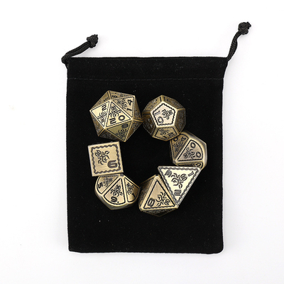 Electroplaqué Vintage couleur pieuvre métallique Dnd Dice Set Dragon et Dragon échecs jeu de dés