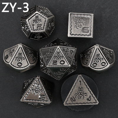 Electroplaqué Vintage couleur pieuvre métallique Dnd Dice Set Dragon et Dragon échecs jeu de dés
