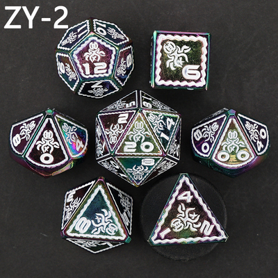 Electroplaqué Vintage couleur pieuvre métallique Dnd Dice Set Dragon et Dragon échecs jeu de dés