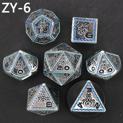 Electroplaqué Vintage couleur pieuvre métallique Dnd Dice Set Dragon et Dragon échecs jeu de dés