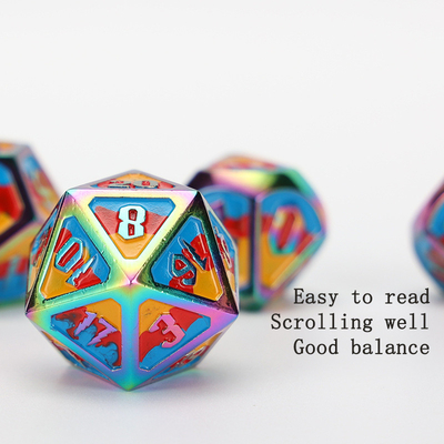 Jeu de dés en métal et en plastique personnalisé D20 D &amp; D polyédre DND jeu de dés RPG