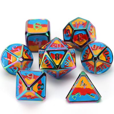 Jeu de dés en métal et en plastique personnalisé D20 D &amp; D polyédre DND jeu de dés RPG